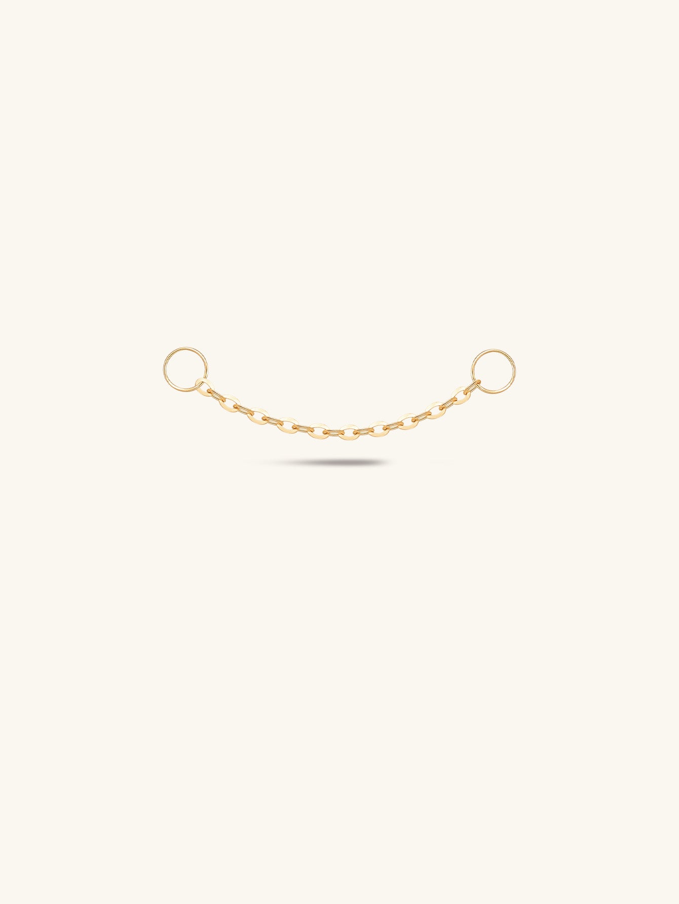 14K Solid Gold Extension Chain Pendant Chain Hoop Charm - Kosinerjewelry
