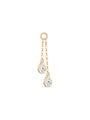 14K Solid Gold Water Drop Double Layer Tassel Chain - Kosinerjewelry--