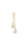 14K Massive Gold Wassertropfen Doppellagige Quastenkette - Kosinerjewelry--