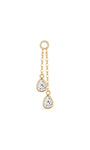 14K Massive Gold Wassertropfen Doppellagige Quastenkette - Kosinerjewelry--
