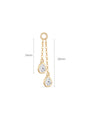 14K Solid Gold Water Drop Double Layer Tassel Chain - Kosinerjewelry--