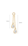 14K Massive Gold Wassertropfen Doppellagige Quastenkette - Kosinerjewelry--