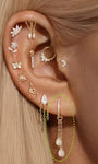 14K Massive Gold Wassertropfen Doppellagige Quastenkette - Kosinerjewelry--