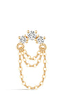 Glands multicouches en or massif 14 carats à dos plat - Kosinerjewelry
