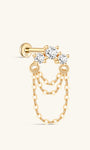 Glands multicouches en or massif 14 carats à dos plat - Kosinerjewelry