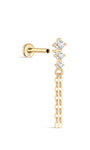 14K Solid Gold Long Tassel Flatback - Kosinerjewelry