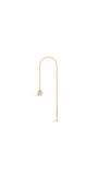 14K Solid Gold Tassel Chain Hoop Charm Ear Wire - Kosinerjewelry