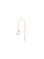 14K Solid Gold Tassel Chain Hoop Charm Ear Wire - Kosinerjewelry