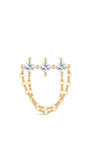 14K Solid Gold Single Row Of Claw-Set Tassels Flatback - Kosinerjewelry