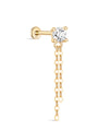 14K Solid Gold Four-Claw Tassel Flatback - Kosinerjewelry