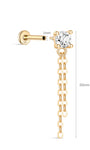 14K Solid Gold Four-Claw Tassel Flatback - Kosinerjewelry