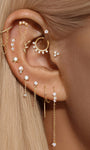 14K Solid Gold Four-Claw Tassel Flatback - Kosinerjewelry