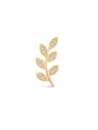 14K Solid Gold Leaf CZ Flat Back - Kosinerjewelry
