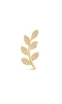 Retro piatto con foglia d'oro massiccio 14K CZ - Kosinerjewelry