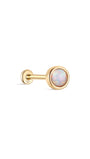 14K Solid Gold Opal Ear Piercing Stud - Kosinerjewelry