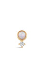 KOSINER Tropfen-Piercing-Ohrstecker aus 14-karätigem Gold mit Opal und CZ