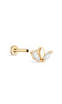 Piercing de orelha Marquise em ouro maciço 14K - joias Kosiner
