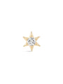 14K Solid Gold Pentagram Flatback - Kosinerjewelry