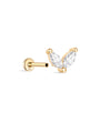 14K Solid Gold Marquise CZ Flat Back - Kosinerjewelry