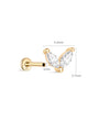 14K Solid Gold Marquise CZ Flat Back - Kosinerjewelry