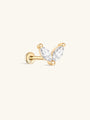 14K Solid Gold Marquise CZ Flat Back - Kosinerjewelry