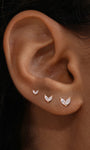 KOSINER Marquise CZ Flat Back Studs, Three Sizes Available for Curated Ear Stacking