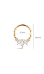 14K massief gouden glanzende hoepeloorbel - Kosinerjewelry-oorbellen