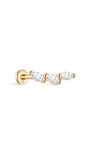 14K Solid Gold Single Row Marquise Ear Piercing Stud - Kosinerjewelry
