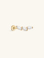 14K Solid Gold Single Row Marquise Ear Piercing Stud - Kosinerjewelry