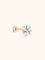 14K Solid Gold Ultra Bright Square Ear Piercing Stud - Kosinerjewelry