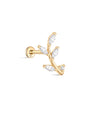 14K Solid Gold Leaf Marquise CZ Flat Back - Kosinerjewelry
