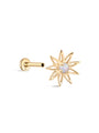 14K Solid Gold Sunflower Flatback - Kosinerjewelry