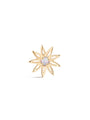 14K Solid Gold Sunflower Flatback - Kosinerjewelry