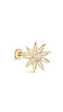 14K Solid Gold Sunflower Flatback - Kosinerjewelry