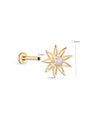 14K Solid Gold Sunflower Flatback - Kosinerjewelry