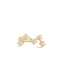 14K Solid Gold Celestial Ear Piercing Stud - Kosinerjewelry