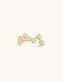 14K Solid Gold Celestial Ear Piercing Stud - Kosinerjewelry