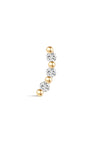 Espalda plana de luna de oro macizo de 14 quilates - Kosiner Jewelry