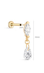 Oeil de cheval en or massif 14 carats à dos plat - Kosinerjewelry