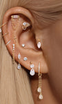 Oeil de cheval en or massif 14 carats à dos plat - Kosinerjewelry