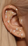 14K massieve mes oorpiercing Stud - Kosinerjewelry