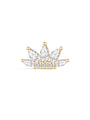 14K Solid Gold Marquise CZ Crown Flat Back - Kosinerjewelry