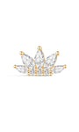 Corona de circonita marquesa de oro macizo de 14 quilates con parte trasera plana - Kosinerjewelry