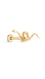 14K Solid Gold Snake Flatback - Kosinerjewelry
