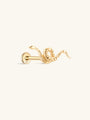 14K Solid Gold Snake Flatback - Kosinerjewelry