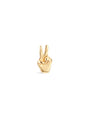 14K Solid Two Fingers Ear Piercing Stud - Kosinerjewelry