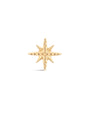 14K Solid Eight Pointed Star Ear Piercing Stud - Kosinerjewelry