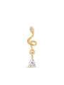 kosiner jewelry 14k Solid Gold Small Snake Ear Piercing Stud