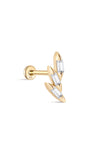 A refined 14K solid gold geometric climber stud-6