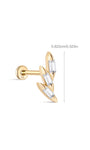 A refined 14K solid gold geometric climber stud-1
